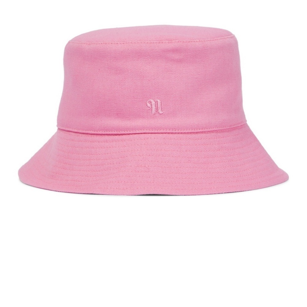 NWT Nanushka Caran cotton canvas bucket hat Washed Pink - Picture 2 of 5